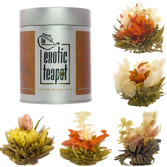 Flowering Tea Sampler Tin Five Different Blooms