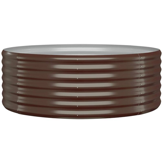Vidaxl - Garden Planter Powder-coated Steel 100x100x36 cm Brown Brown