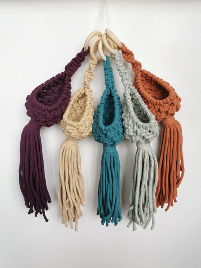 Macrame Plant Pods, Hanging Hanger, Mum Gift, Accessories, Eco Friendly Recycled Cotton