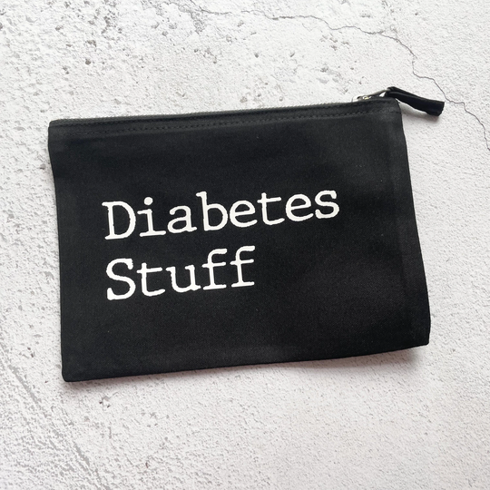 Diabetes Stuff Bag, Personalised Diabetes Medicines Case, Insulin Type 1 Meds Essentials Bag