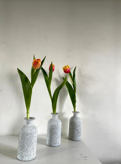 Mixed White Terrazzo Vase | Bud Glass Decor Trending Vases Planters