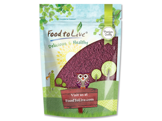 Black Elderberry Powder - Made From Raw Dried Berries, Unsulfured, Vegan, Bulk, No Sulphites