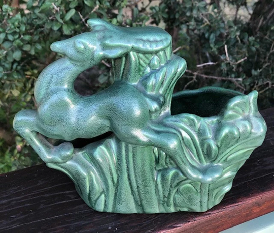 Haeger Vintage Leaping Gazelle Flower Planter Mid-Century Modern