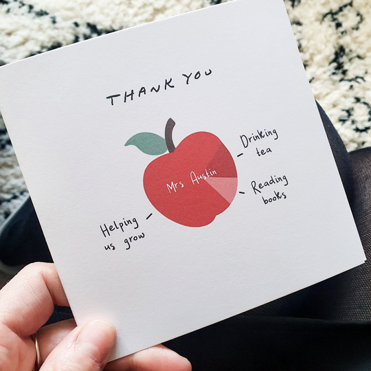 Personalised Teacher Thank You Card