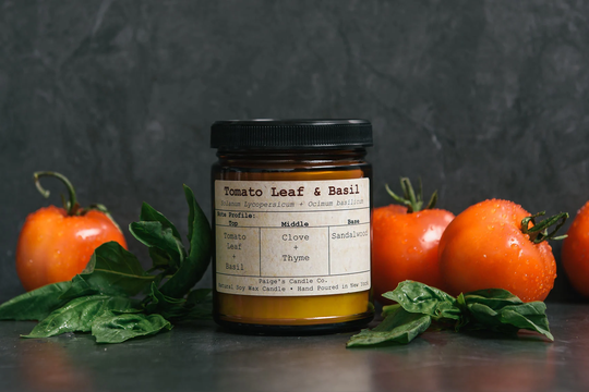 Tomato Leaf & Basil Vegan Soy Wax Candle