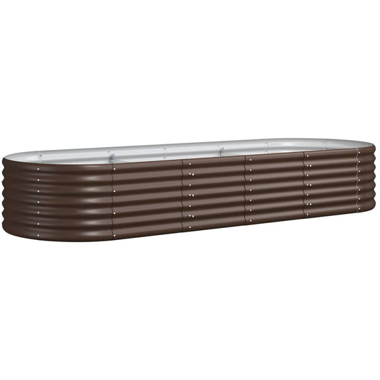 Vidaxl - Garden Planter Powder-coated Steel 224x80x36 cm Brown Brown