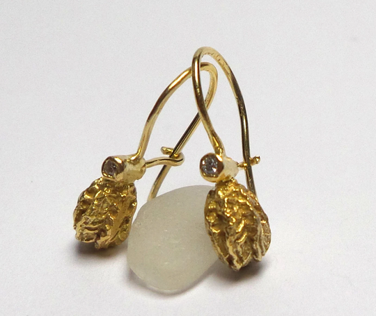 Diamonds Earrings - Seeds Earrings Gold 14K Seed Collection Free Shipping