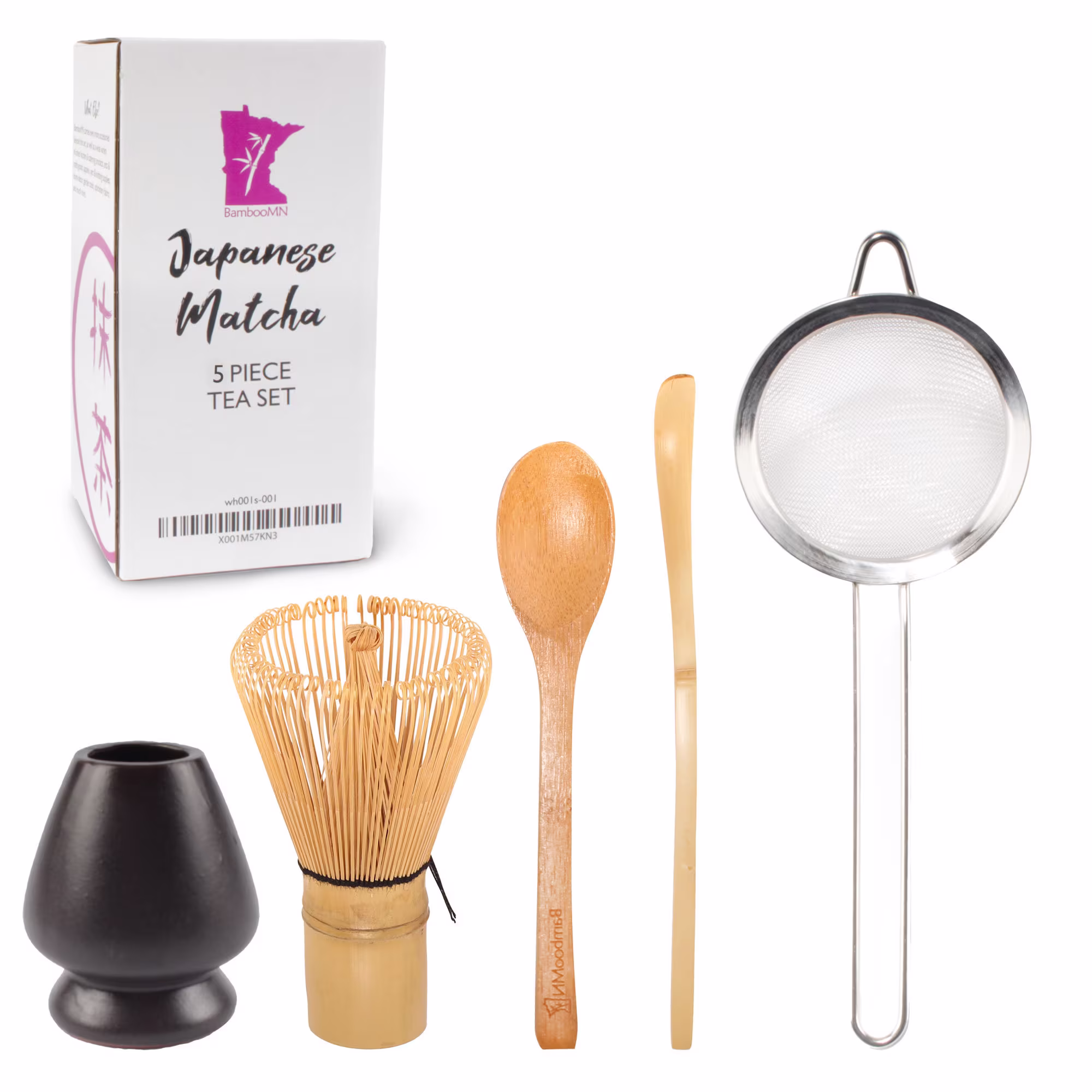 Bamboomn Matcha Tea Whisk Set - Five-Piece 4 Colors Available