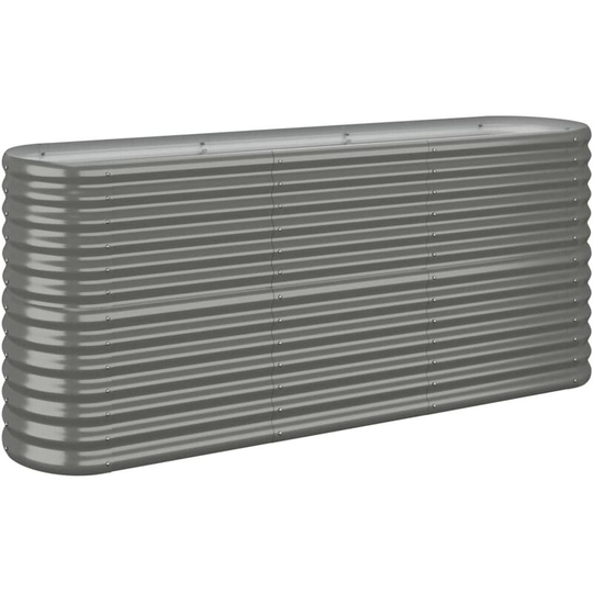 Vidaxl - Garden Planter Powder-coated Steel 152x40x68 cm Grey Grey