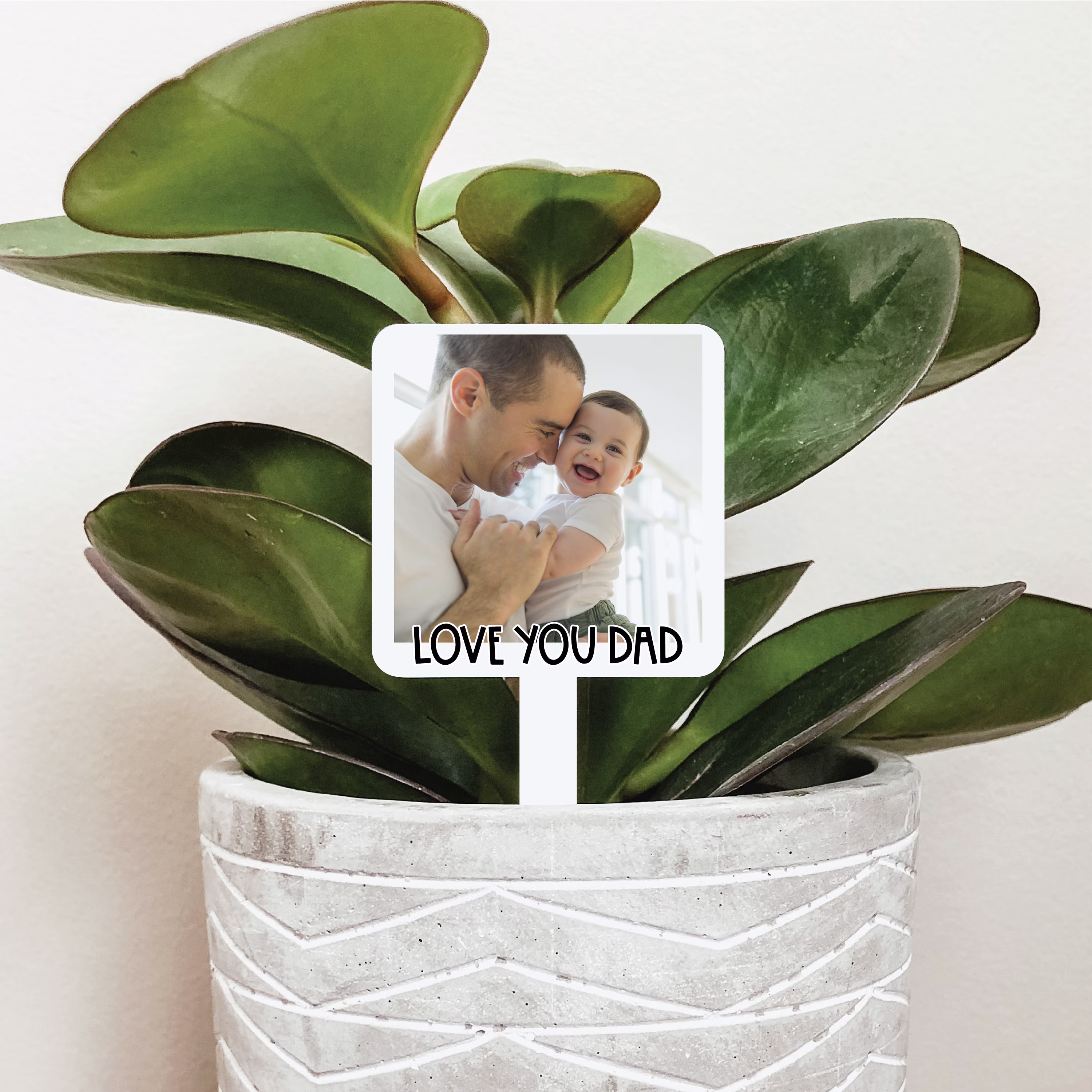 Love You Dad Photo Plant Marker, Father's Day Gift, Gift For Dad, Unique Garden Sign