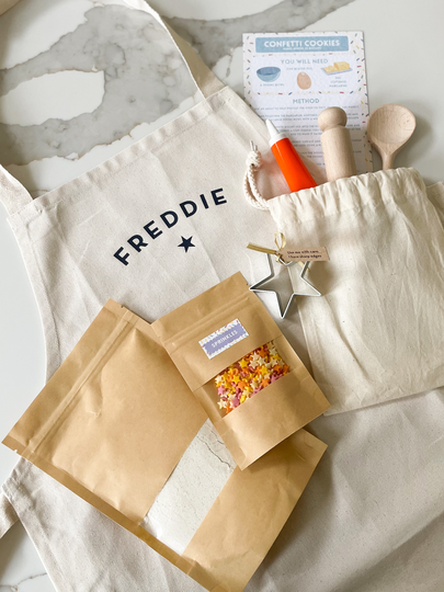 Personalised Apron And Funfetti Cookie Set
