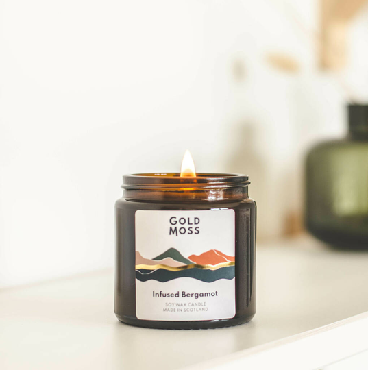 Infused Bergamot Scottish Fruity Soy Candle 25 Hrs