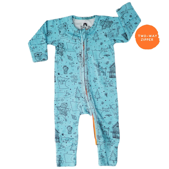 Minnesota Baby Clothes, Organic 2 Way Zipper Sleeper, Toddler Romper, Boy Pajamas, Mn Pride Sleep & Play Pjs, Gift Shower