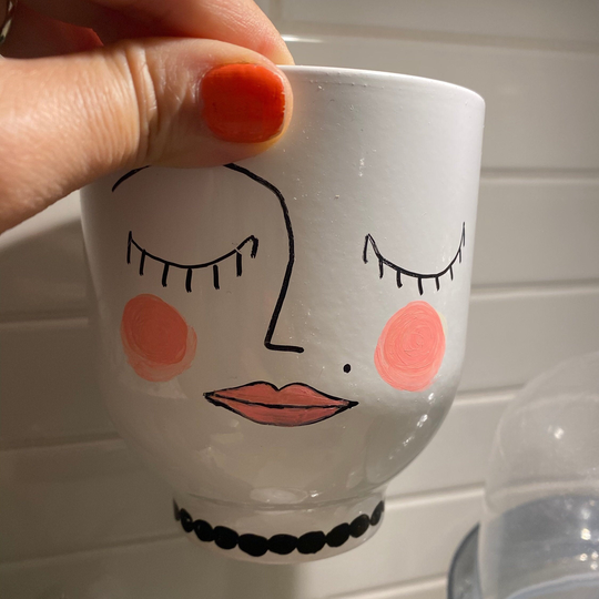 Face Pot | Hand Painted Art