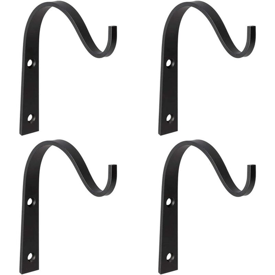 Kartokner - 4 Pack Iron Wall-mounted Hooks for Hanging Bird Feeders, Indoor Outdoor Home Decor, 3 In