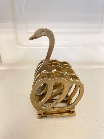 Brass Swan Letter Organizer