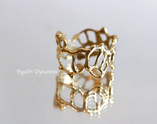 Statement Ring Organic Lace Ring "Jukai