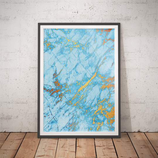 Marble Print No.19 - Gallery Wall/Powder Room Decor Modern Bathroom Rose Gold Contemporary Art Kintsugi