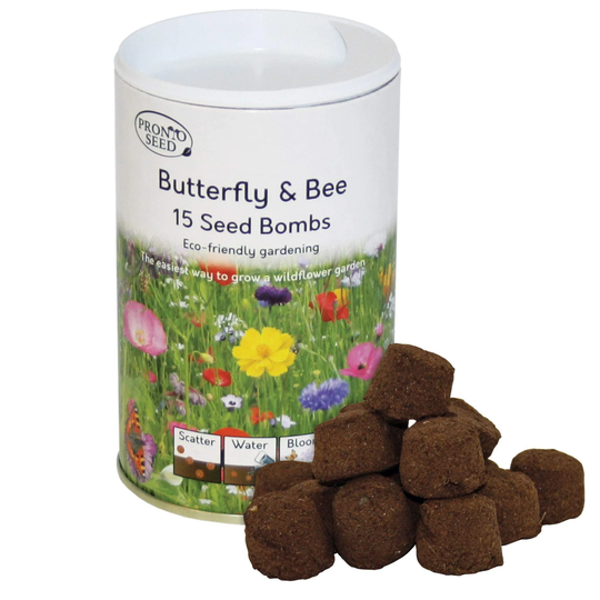 Seed Bombs, Butterfly & Bee Attracting, UK Wildflower Seed Mix