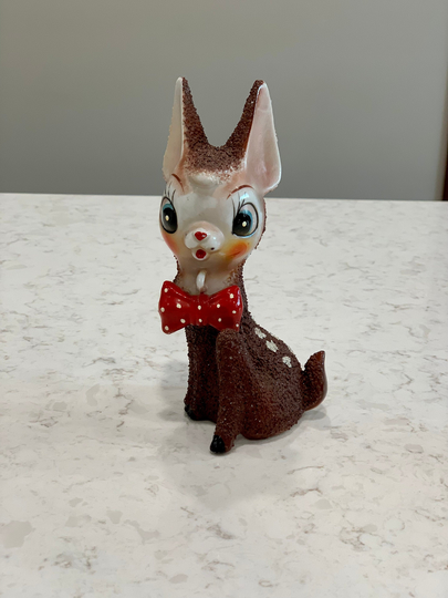 Arnart Sugar Glaze Deer Mom Figurine Salt Kitsch Tall Bowtie 7