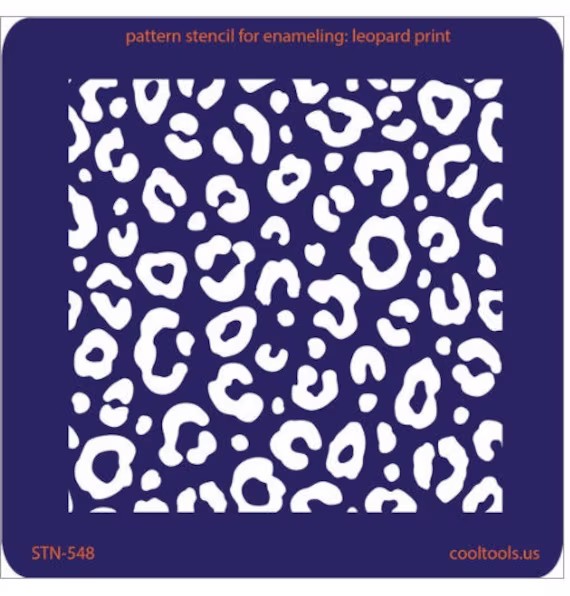 Pattern Stencil For Enameling Or Mica Powder -Leopard Print