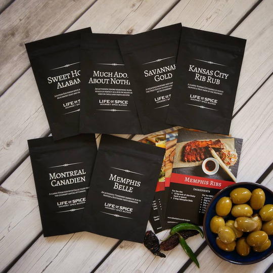 American BBQ Spice Rub Gift Set With Recipe Cards