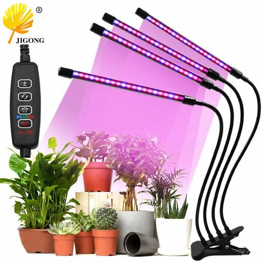 3 Head Grow Light Adjustable Arm Bulb Plant Grow Lamps with Auto on/off 3/9/12H Intelligent Timing 10 Levels Brightness for Indoor Plants,Black