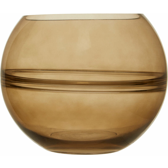 Premier Housewares - Optik Smoked Glass Round Vase