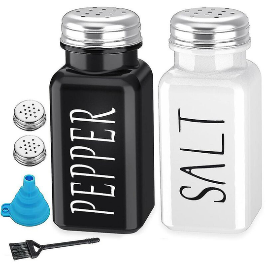 6pcs Salt And Pepper Seasoning Set,glass Salt Shaker,modern And Cute