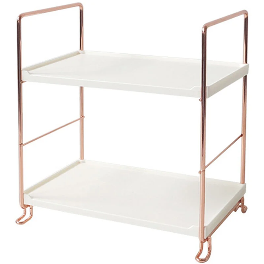 Plastic/Metal Freestanding Stackable Organizer Shelf ,Bathroom Countertop Storage Shelf style1