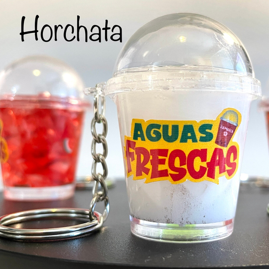 Aguas Frescas Keychains | Miniature Drinks Horchata, Jamaica | Hibiscus, Limón, Sandía | Watermelon