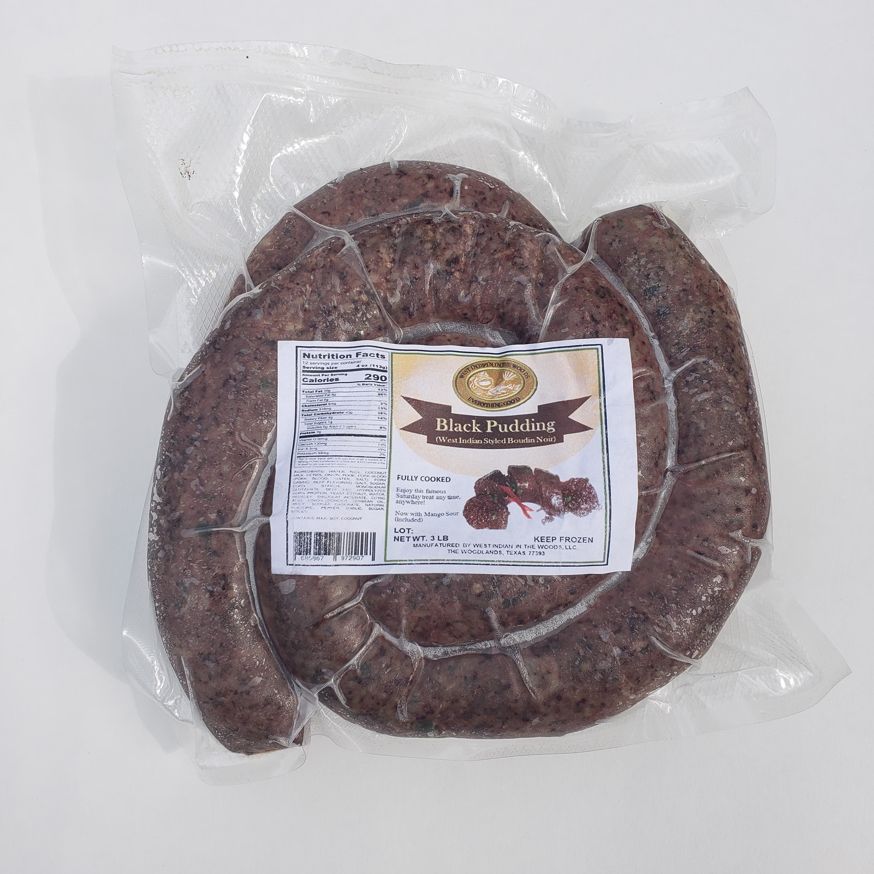 Wiitw Guyanese Styled Black Pudding | 3 lbs