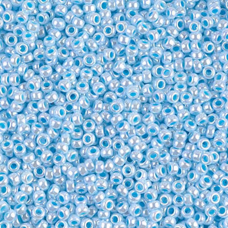 Miyuki Seed Beads 11/0 Aqua Lined White Pearl , 0430-New