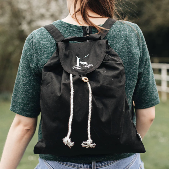 Personalised Organic Cotton Beach Backpack - New Mums Nappy Bag Leaving Gift Idea