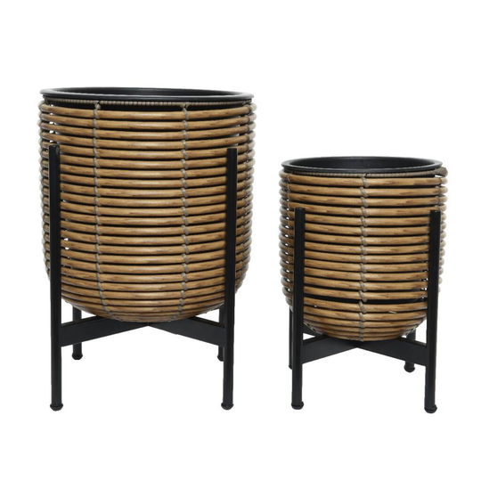 Polyrattan Outdoor Planter On Stand