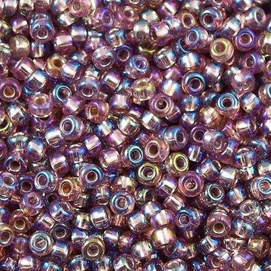 Miyuki Seed Beads 8/0 Silver Lined Smoky Amethyst Ab, 1012