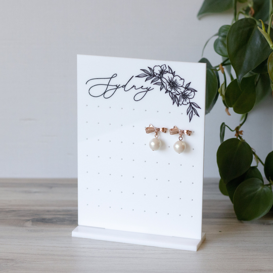 Floral Earring Holder | Stand Tabletop Display Organizer Jewelry