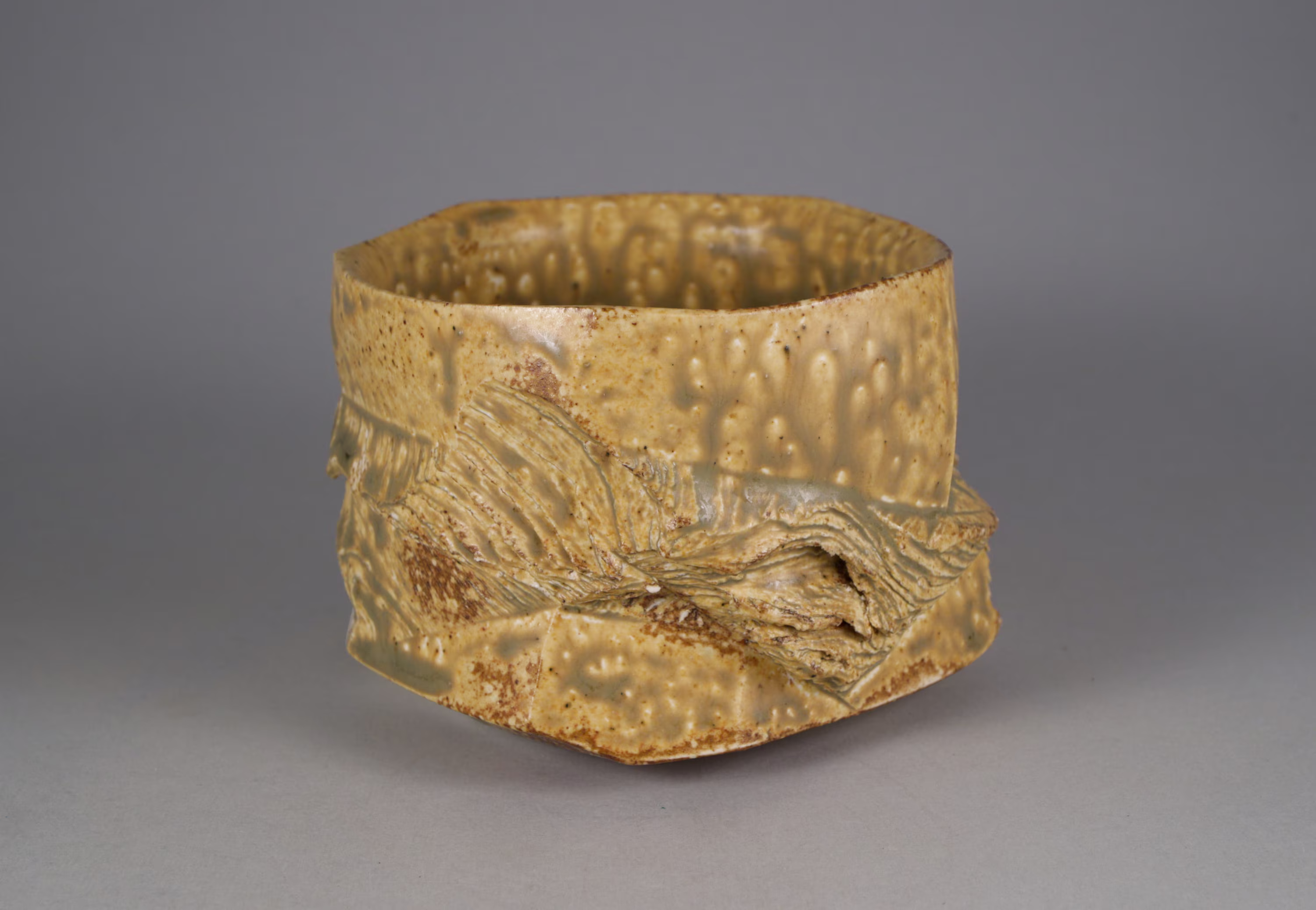 Yunomi Ash Glazed Tea Bowl "Discovery