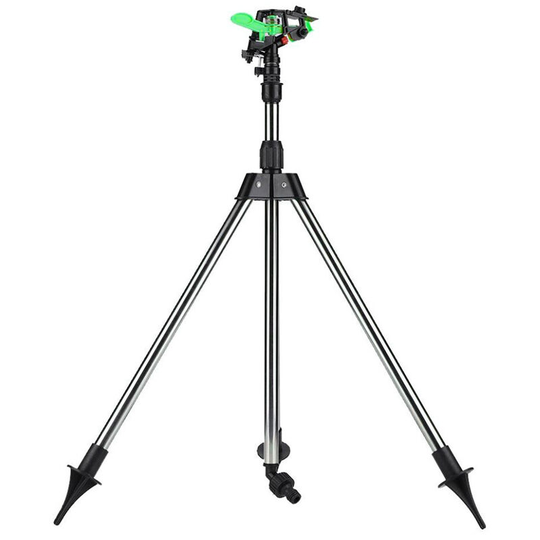 Lawn Sprinkler, Garden Plant Watering Tripod Water Sprinklers for Garden Lawn Yard, Ground Rocker Arm Nozzle Automatic 360 Degree Rotating,