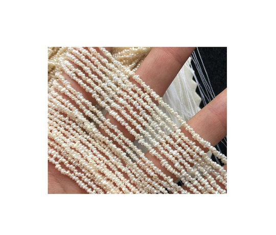 Bulk 1-2mm Natural White Tiny Seed Freshwater Pearl Beads, Genuine Pearls, Cultured Small Pearls, Tiny Pearls Pb783