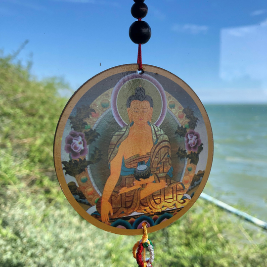 Buddha & Dorje Car Or Window Pendant