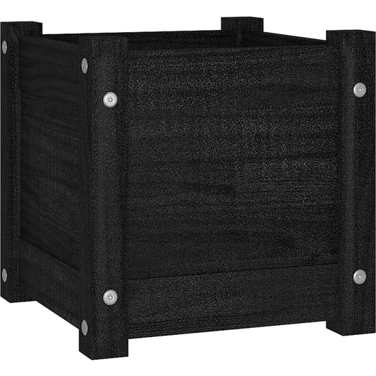 Vidaxl - Garden Planter Black 31x31x31 cm Solid Pinewood Black