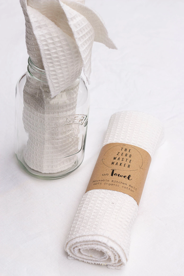 Organic Untowel Kitchen Roll Replacement For Zero Waste Living, From Recycled Materials, Reusable