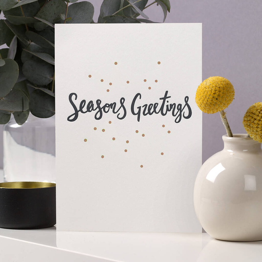 Season's Greetings Letterpress Christmas Card