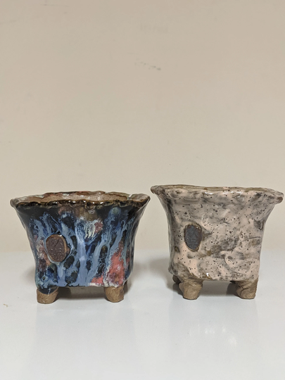 Handmade Coarse Ceramic Succulent Pot With Drainage Hole