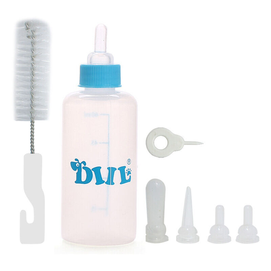 Thsinde - Pet Feeding Bottle Kit Pet Medicine Feeder Cat Nursing Bottle Needle Tubing Kit and Replacement Mini Nipples for Kitten Puppy Small Pet