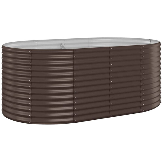Vidaxl - Garden Planter Powder-coated Steel 175x100x68 cm Brown Brown