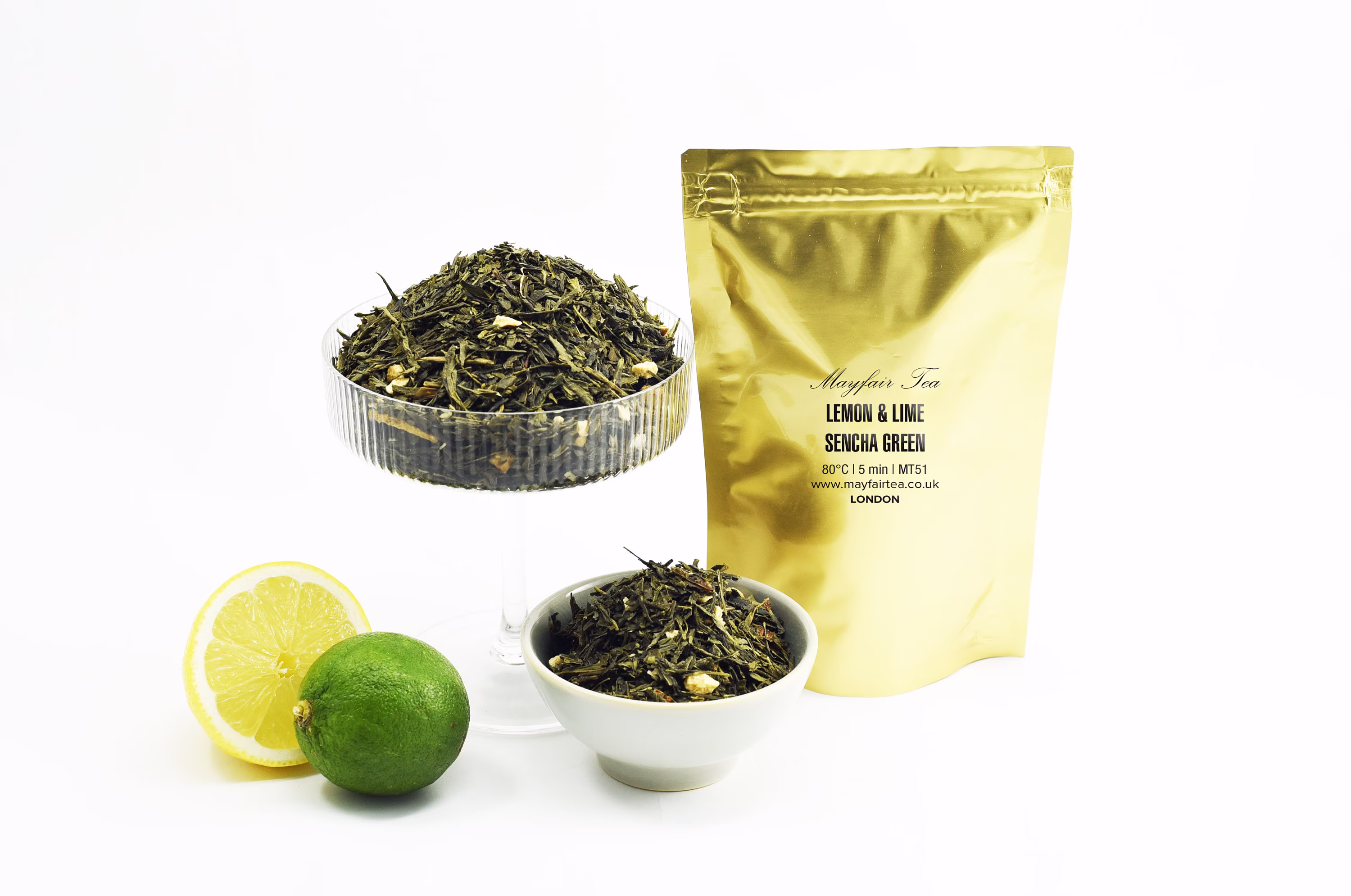 Lemon & Lime Sencha Tea Luxury Green With Peel