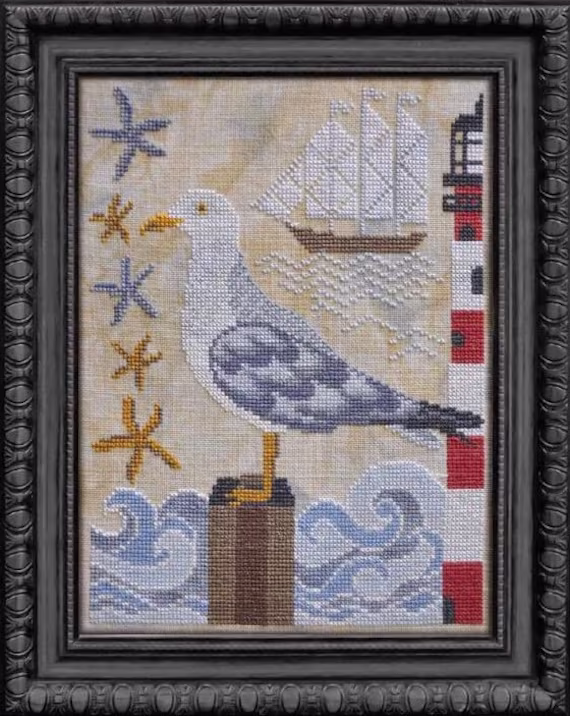 Counted Cross Stitch Pattern, Summer At The Shore, Seagull, A Time For All Seasons, Cottage Garden Samplings , Pattern Only