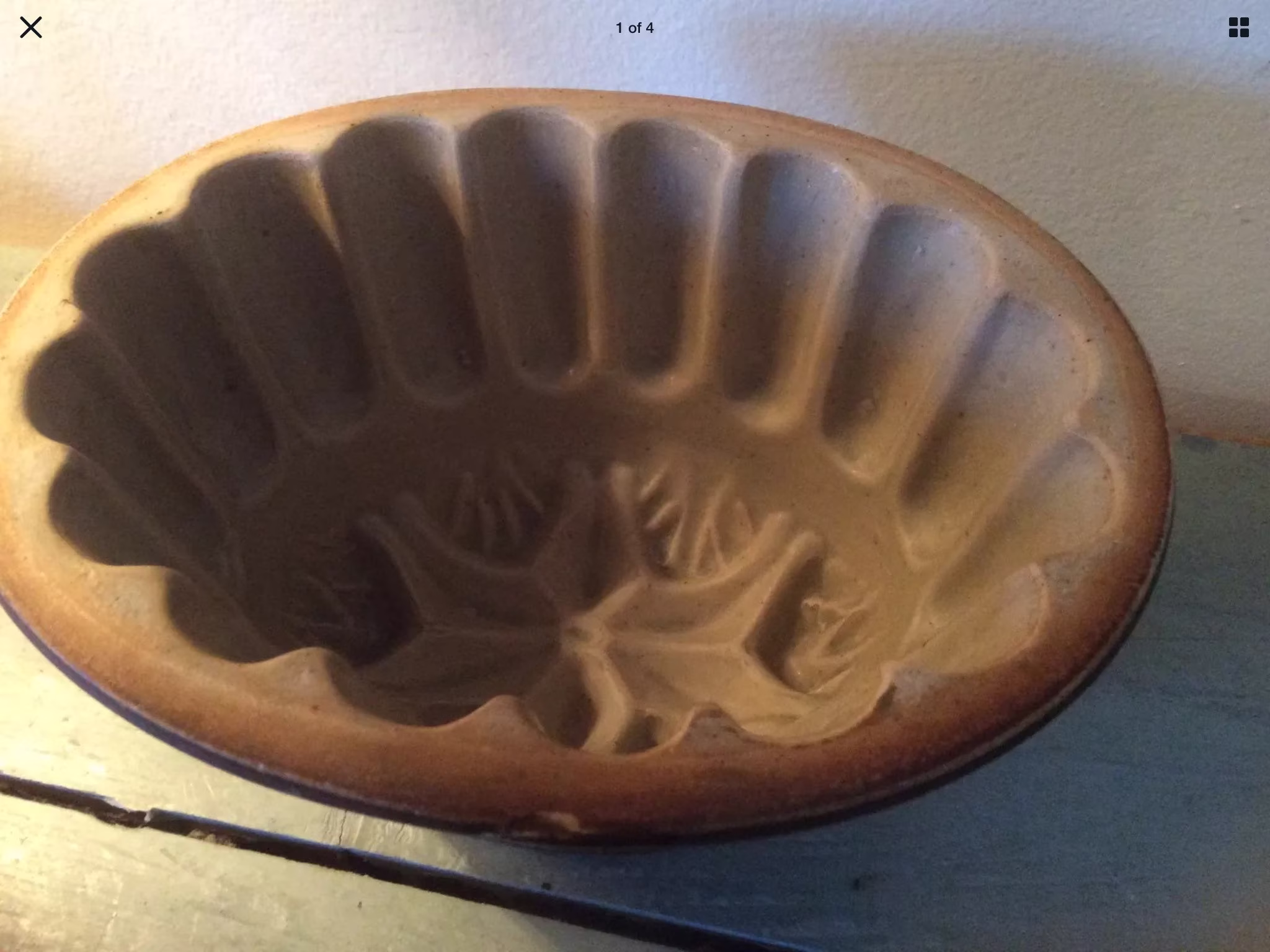 Antique Victorian Salt Glazed Stoneware Jelly Mould